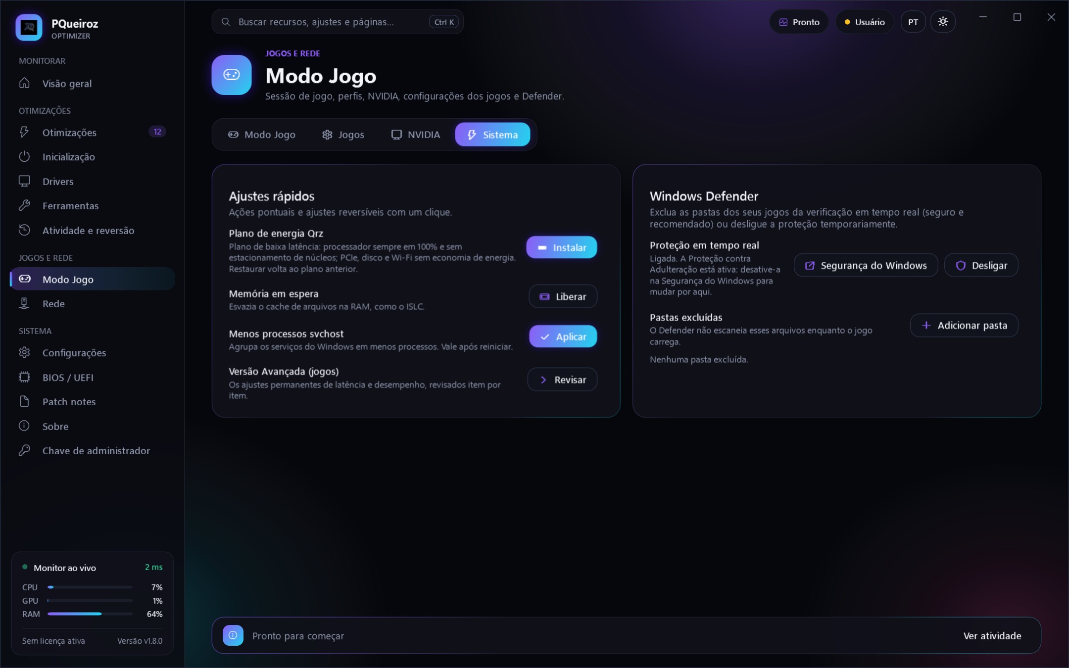 Ajustes de sistema
